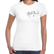 Women's Slim Fit Tee (Grey Graphic)
