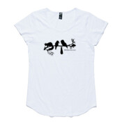 Women's Boutique Capped Sleeve (Black Graphic)
