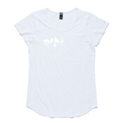 Women's Boutique Capped Sleeve (White Graphic)