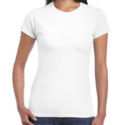 Women's Slim Fit Tee (White Graphic)